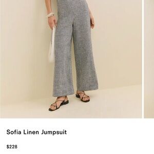 Reformation Checkered Jumpsuit - Black and White